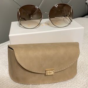 Chloe Sunglasses 🕶 Silver/Brown—Authentic 💯